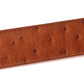 1.5" Tan Ostrich-Embossed Leather Strap - Anson Belt & Buckle