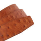 1.5" Tan Ostrich-Embossed Leather Strap - Anson Belt & Buckle