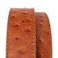 1.5" Tan Ostrich-Embossed Leather Strap - Anson Belt & Buckle