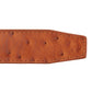 1.5" Tan Ostrich-Embossed Leather Strap - Anson Belt & Buckle
