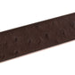 1.5" Brown Ostrich-Embossed Leather Strap - Anson Belt & Buckle