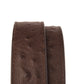 1.5" Brown Ostrich-Embossed Leather Strap - Anson Belt & Buckle