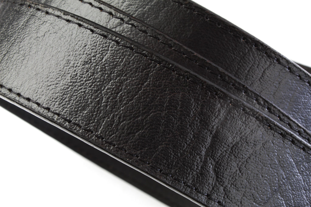 - FLASH SALE- Black Buffalo 🦬 Casual Leather w/ Onyx in Matte Gunmetal (1.5" or 1.25")