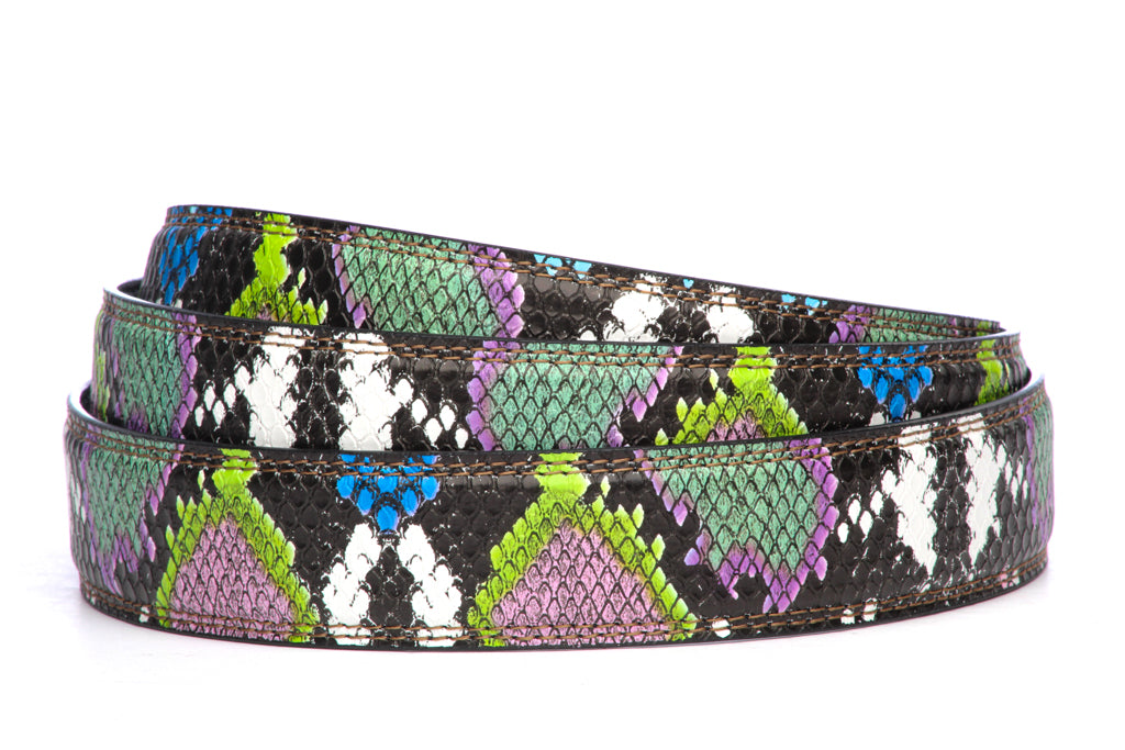 1.25" Multi-Colored Boa Print Strap - Color Pattern Random (CAS)