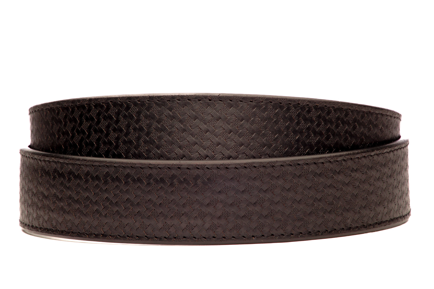 **LIMITED RELEASE** 1.5" Woven-Embossed Buffalo Leather Strap - Anson Belt & Buckle