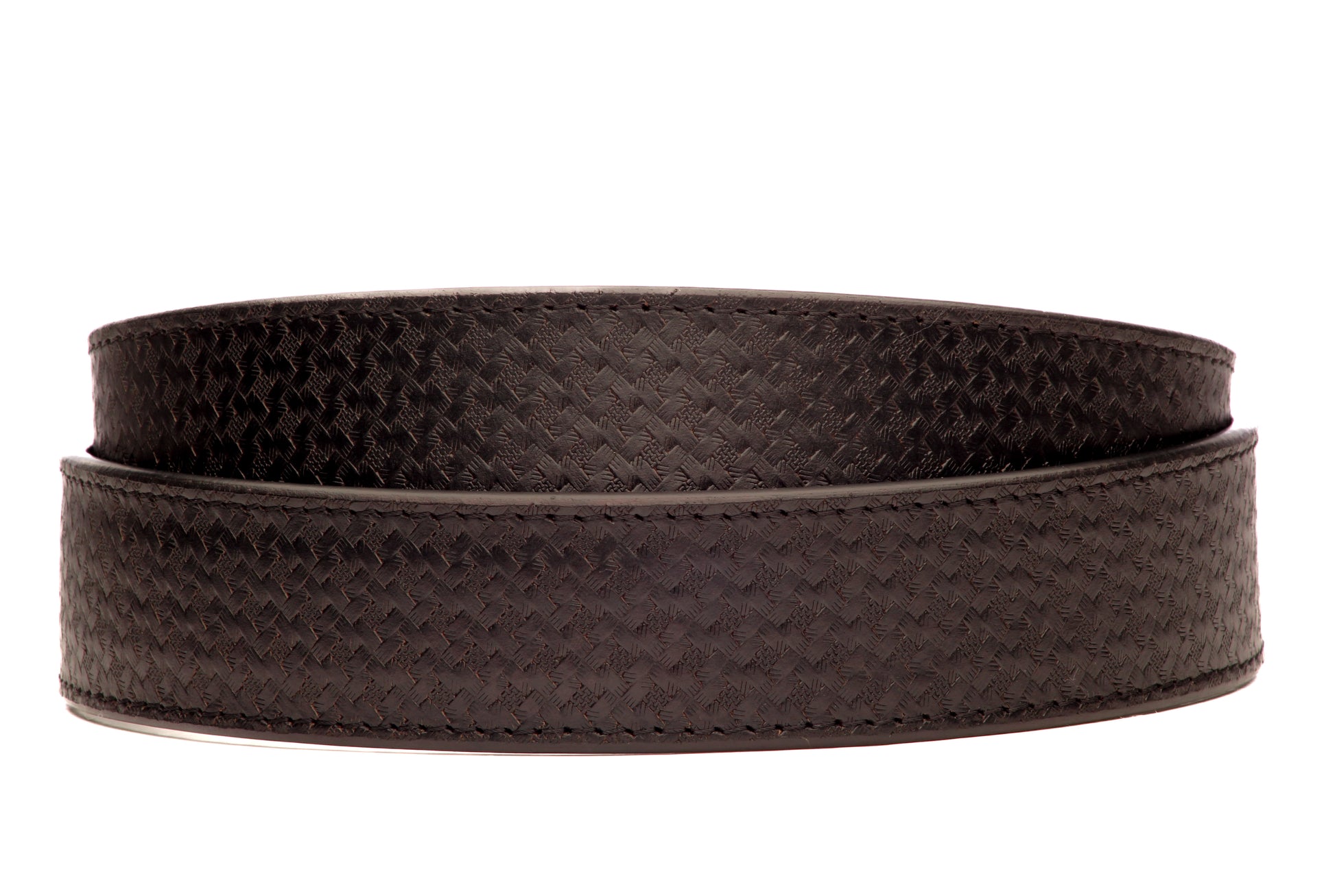 **LIMITED RELEASE** 1.5" Woven-Embossed Buffalo Leather Strap - Anson Belt & Buckle
