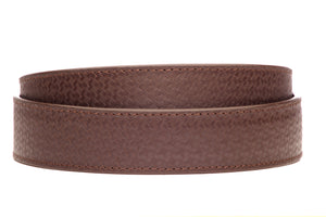 1.5" Brown Woven-Embossed Buffalo Leather Strap