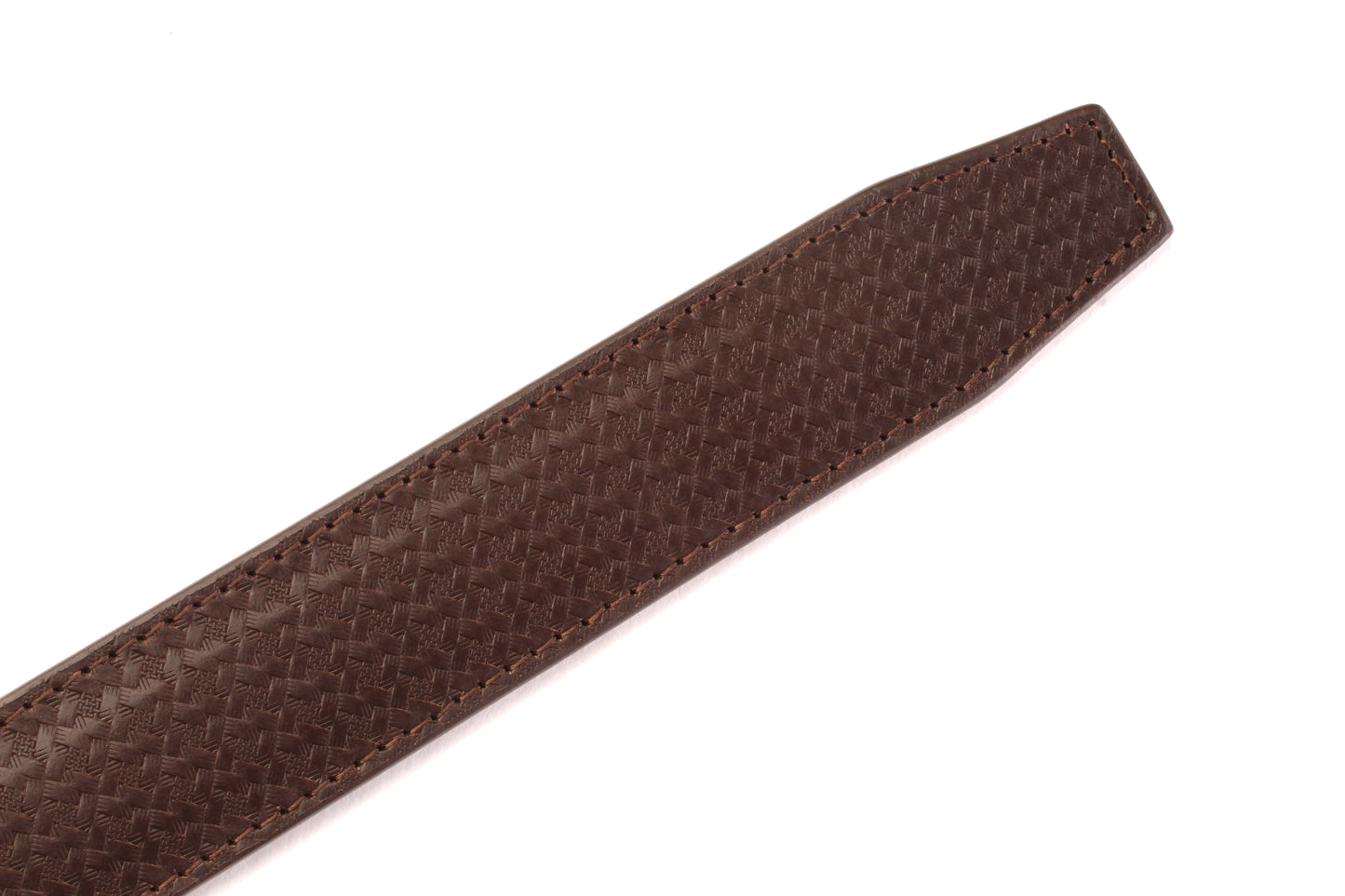 1.5" Brown Woven-Embossed Buffalo Leather Strap