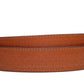 1.5" Tan Woven-Embossed Buffalo Leather Strap