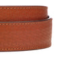 1.5" Tan Woven-Embossed Buffalo Leather Strap