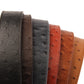 Ostrich-Embossed Vegetable Tanned Leather - Anson Belt & Buckle