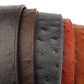 1.5" Black Ostrich-Embossed Leather Strap - Anson Belt & Buckle