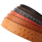Ostrich-Embossed Vegetable Tanned Leather - Anson Belt & Buckle