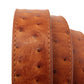 1.5" Tan Ostrich-Embossed Leather Strap - Anson Belt & Buckle