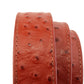 Ostrich-Embossed Vegetable Tanned Leather - Anson Belt & Buckle