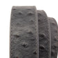1.5" Smoke Grey Ostrich-Embossed Leather Strap - Anson Belt & Buckle