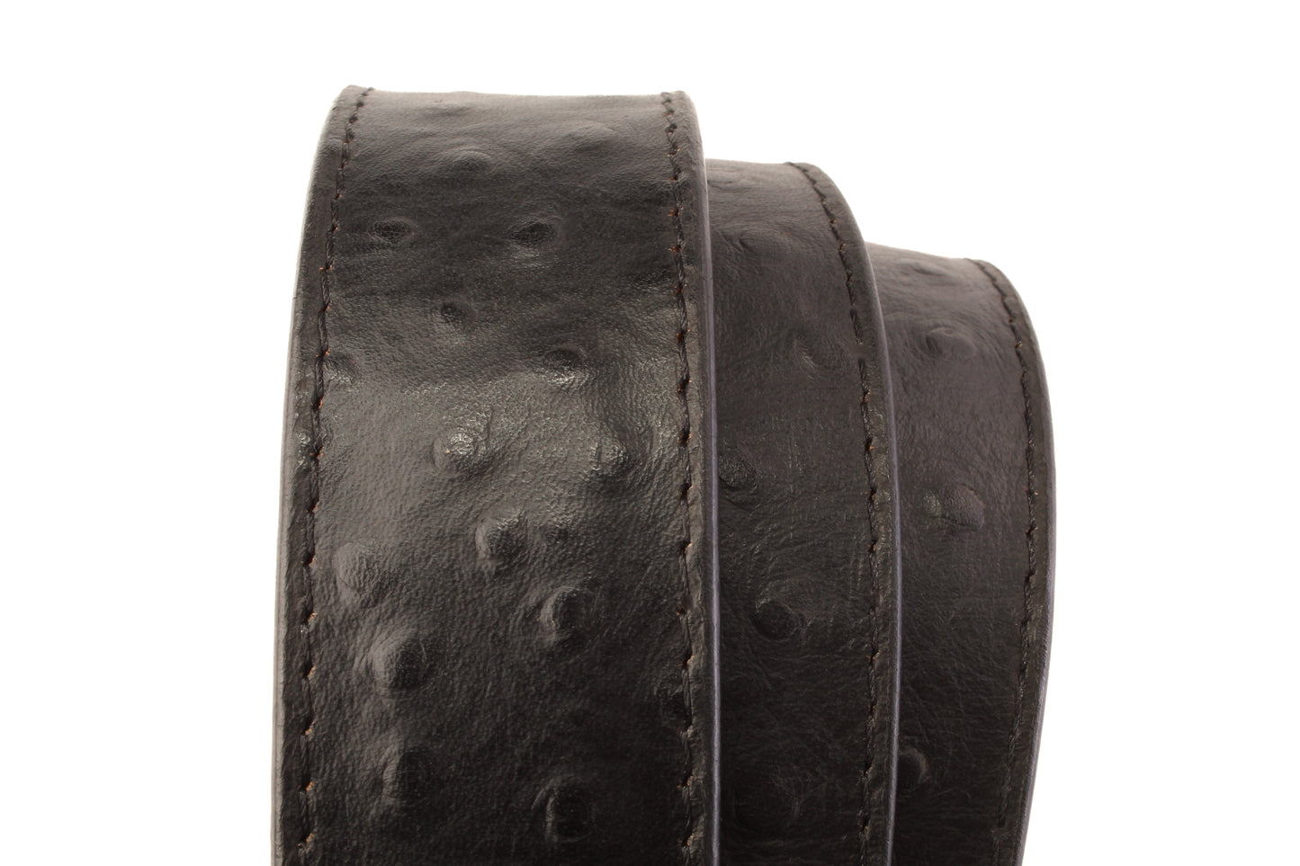 Ostrich-Embossed Vegetable Tanned Leather - Anson Belt & Buckle