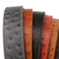 Ostrich-Embossed Vegetable Tanned Leather - Anson Belt & Buckle