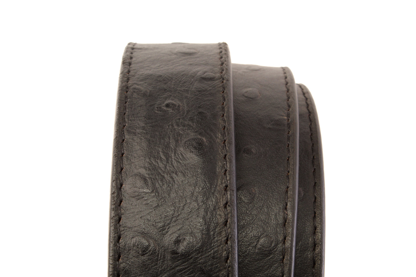 Ostrich-Embossed Vegetable Tanned Leather - Anson Belt & Buckle