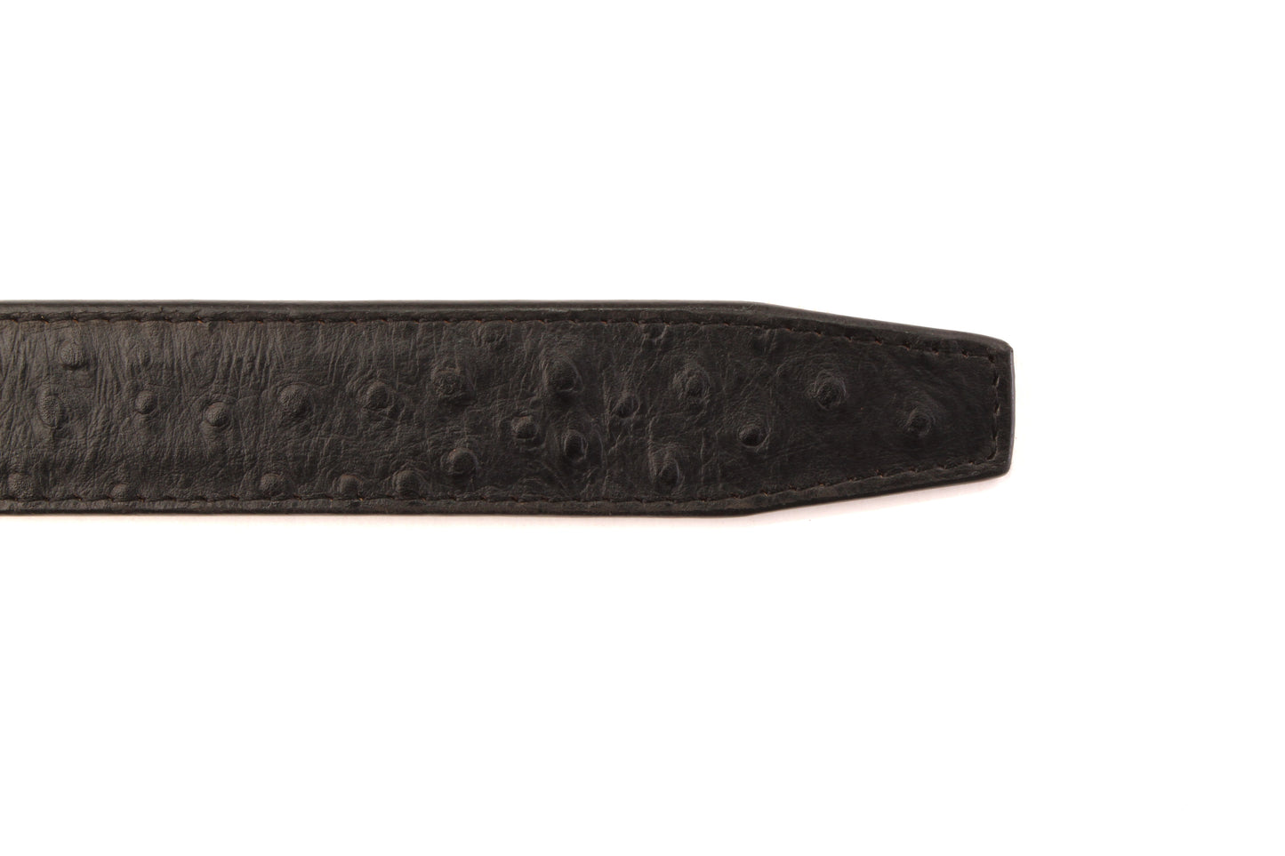 1.25" Black Ostrich-Embossed Leather Strap - Anson Belt & Buckle