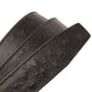 1.25" Black Ostrich-Embossed Leather Strap - Anson Belt & Buckle