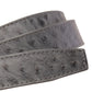 1.25" Smoke Grey Ostrich-Embossed Leather Strap - Anson Belt & Buckle