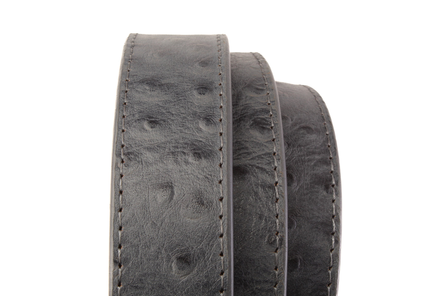 Ostrich-Embossed Vegetable Tanned Leather - Anson Belt & Buckle