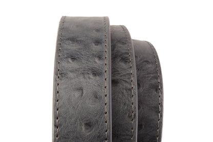 Ostrich-Embossed Vegetable Tanned Leather - Anson Belt & Buckle