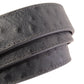 1.25" Smoke Grey Ostrich-Embossed Leather Strap - Anson Belt & Buckle