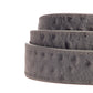 1.25" Smoke Grey Ostrich-Embossed Leather Strap - Anson Belt & Buckle