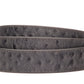 1.25" Smoke Grey Ostrich-Embossed Leather Strap - Anson Belt & Buckle