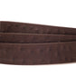 1.25" Brown Ostrich-Embossed Leather Strap - Anson Belt & Buckle