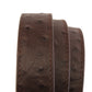 1.25" Brown Ostrich-Embossed Leather Strap - Anson Belt & Buckle