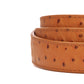1.25" Light Brown Ostrich-Embossed Leather Strap - Anson Belt & Buckle