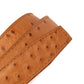 1.25" Light Brown Ostrich-Embossed Leather Strap - Anson Belt & Buckle