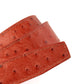1.25" Cognac Ostrich-Embossed Leather Strap - Anson Belt & Buckle