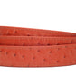 1.25" Cognac Ostrich-Embossed Leather Strap - Anson Belt & Buckle