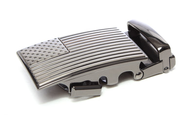 USA Flag Buckle in Smoked Gunmetal