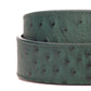 1.5" Emerald Green Ostrich-Embossed Leather Strap
