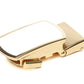 1.25" White Onyx Buckle in Gold with a Curve