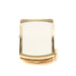 1.25" White Onyx Buckle in Gold with a Curve