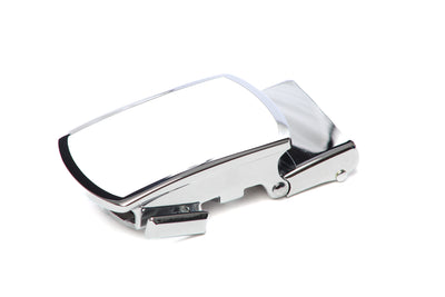 White Onyx Buckle in Silver with a Curve