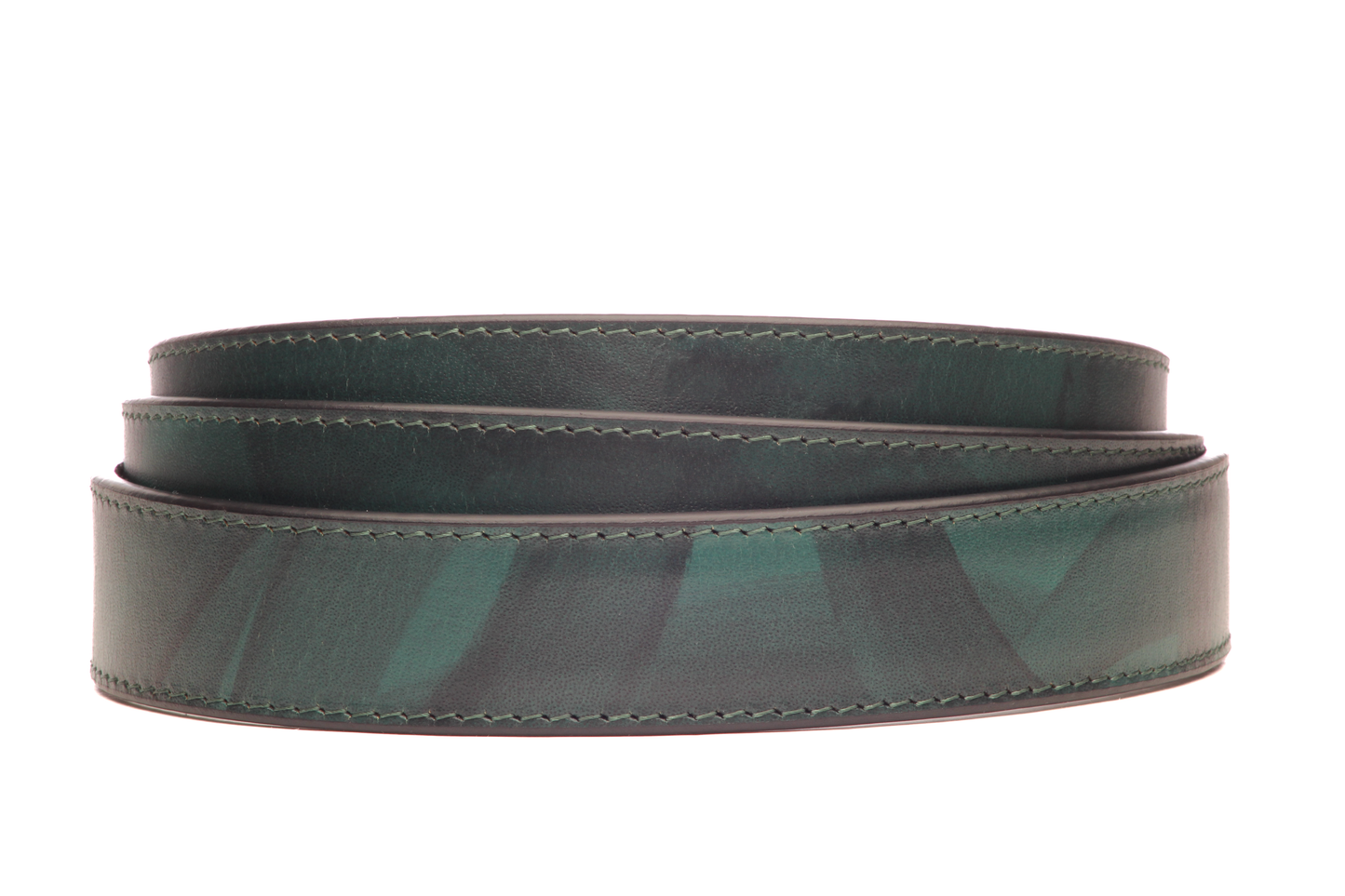 1.25" Evergreen Marbled Buffalo Leather Strap