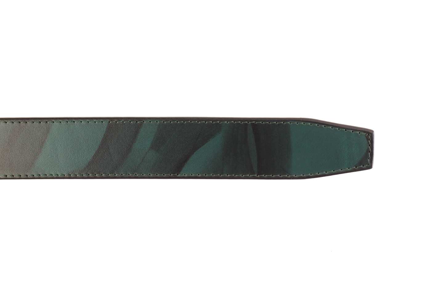 1.25" Evergreen Marbled Buffalo Leather Strap