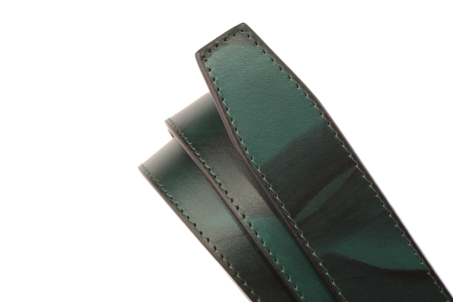 1.25" Evergreen Marbled Buffalo Leather Strap