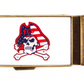 1.5" ECU Jolly-Roger x USA Buckle in Antiqued Gold