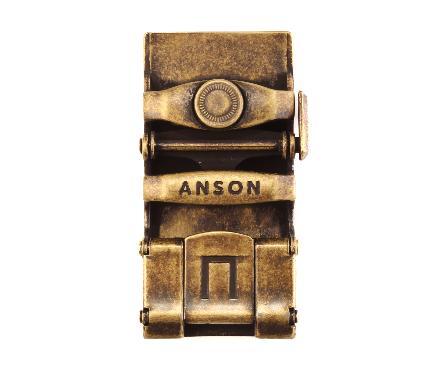 1.5" ECU Jolly-Roger x USA Buckle in Antiqued Gold