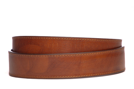 **FACTORY SECOND** 1.5" Marbled Tan Vegetable Tanned Leather Strap