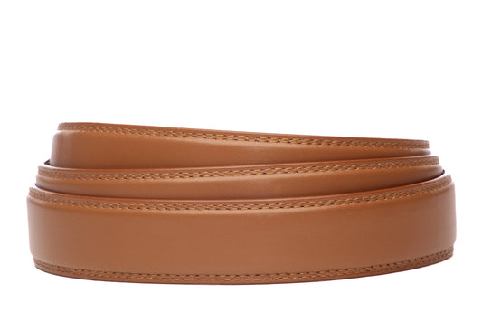 1.25" Light Brown Leather Strap - Anson Belt & Buckle