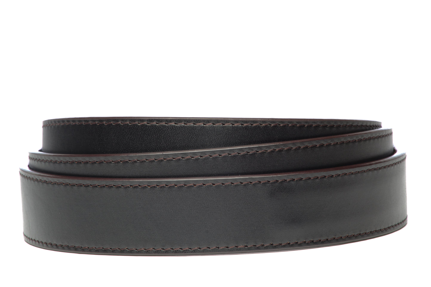 1.25" Espresso Vegetable Tanned Leather Strap - Anson Belt & Buckle